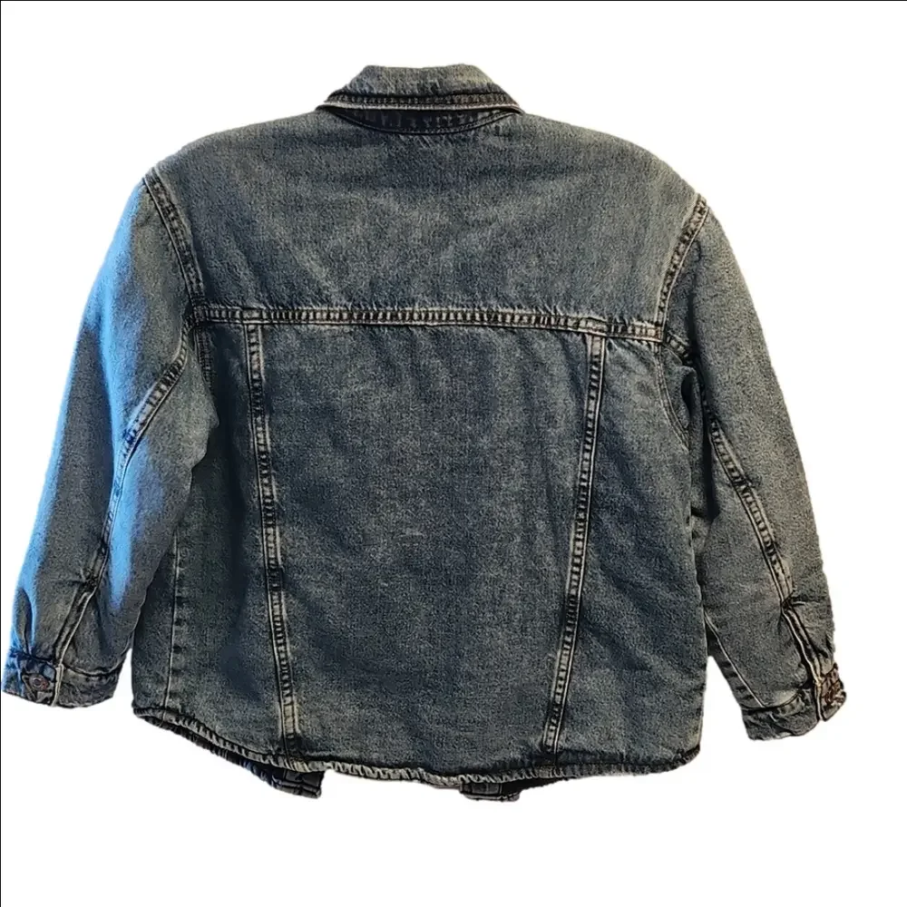 Zara boys denim button-up insulated jacket sz 10